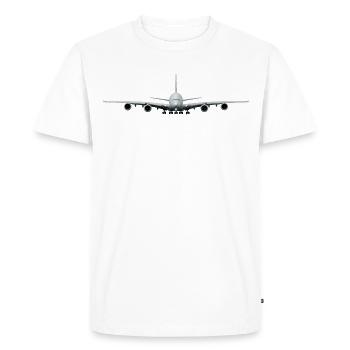 A-380 - Men's Premium Organic T-Shirt - white - Front - Nico (187cm)