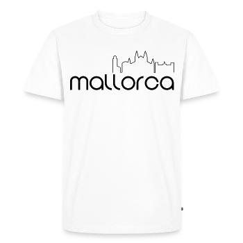 Majorque - T-shirt Premium bio Homme - blanc - Devant - Nico (187cm)