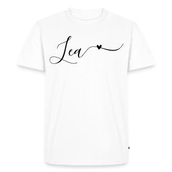 Lea Prénom Décoratif - T-shirt Premium bio Homme - blanc - Devant - Nico (187cm)