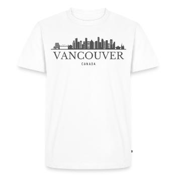 Vancouver Canada, silhouette de Vancouver - T-shirt Premium bio Homme - blanc - Devant - Nico (187cm)