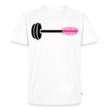 Neon Pink Hair Comb Icon - Men's Premium Organic T-Shirt - white - Front - Nico (187cm)