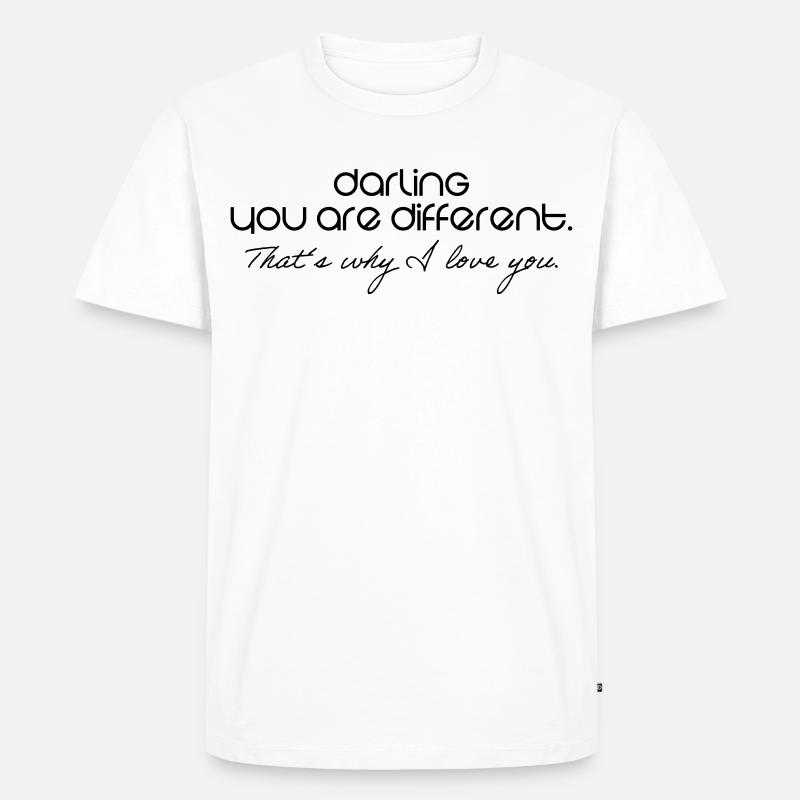 Romantisch - Männer Premium Bio T-Shirt - Weiß