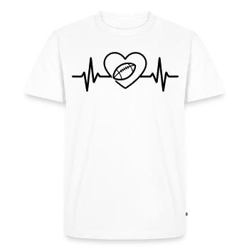 Heart Rugby XV – Passion for Team Sports - Men's Premium Organic T-Shirt - white - Front - Nico (187cm)