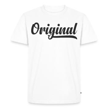 Here's the optimized listing template for this - Men's Premium Organic T-Shirt - white - Front - Nico (187cm)