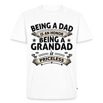 BEING A GRANDAD - Men's Premium Organic T-Shirt - white - Front - Nico (187cm)