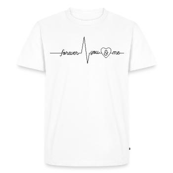 Love Forever - Men's Premium Organic T-Shirt - white - Front - Nico (187cm)