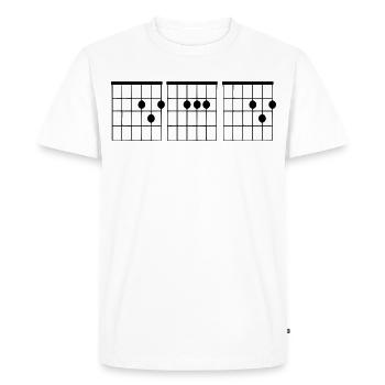 Guitar por guitarist chord 001 - Men's Premium Organic T-Shirt - white - Front - Nico (187cm)