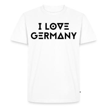 I LOVE GERMANY - Men's Premium Organic T-Shirt - white - Front - Nico (187cm)