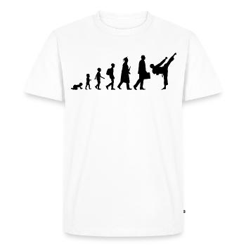 Development of a Karateka - Men's Premium Organic T-Shirt - white - Front - Nico (187cm)