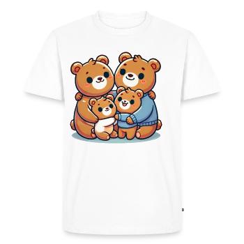 Bear Family Mother And Father With Two Children - Men's Premium Organic T-Shirt - white - Front - Nico (187cm)
