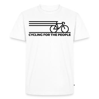 Cyclisme pour le peuple - T-shirt Premium bio Homme - blanc - Devant - Nico (187cm)