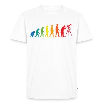 Evolution Astronomy – Space Telescope Design - Men's Premium Organic T-Shirt - white - Front - Nico (187cm)