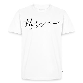 Nora Name First Name Decorative - Men's Premium Organic T-Shirt - white - Front - Nico (187cm)