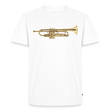 Trumpet - Men's Premium Organic T-Shirt - white - Front - Nico (187cm)