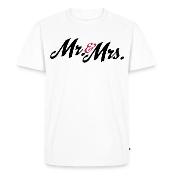 mariage - T-shirt Premium bio Homme - blanc - Devant - Nico (187cm)