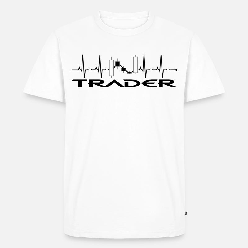 Trader - Männer Premium Bio T-Shirt - Weiß