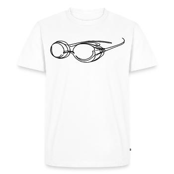 Lunettes de natation Graphic - T-shirt Premium bio Homme - blanc - Devant - Nico (187cm)