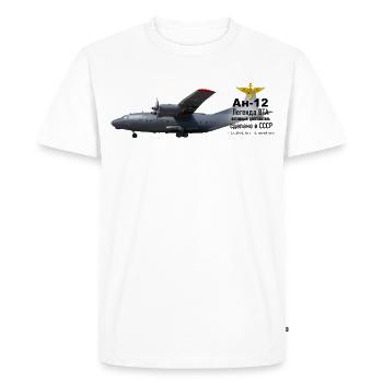 An-12 - Men's Premium Organic T-Shirt - white - Front - Nico (187cm)