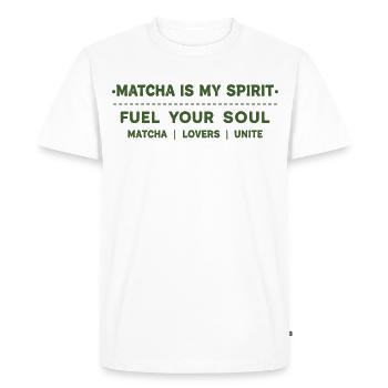 Le matcha est mon énergie spirituelle pour votre âme Amoureux du matcha - T-shirt Premium bio Homme - blanc - Devant - Nico (187cm)