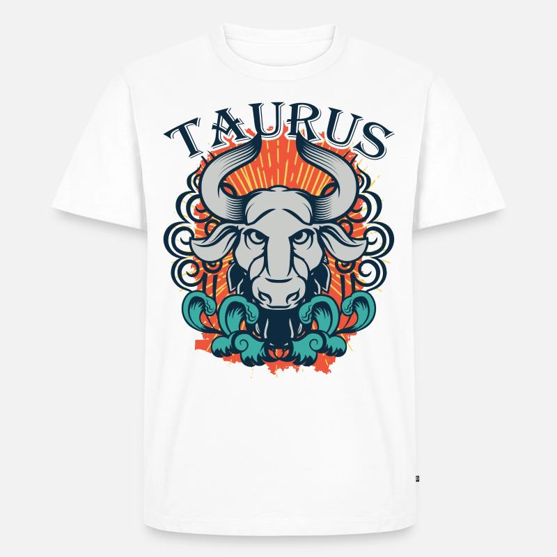 Team Stier Sternzeichen Geschenkidee Geschenk - Männer Premium Bio T-Shirt - Weiß