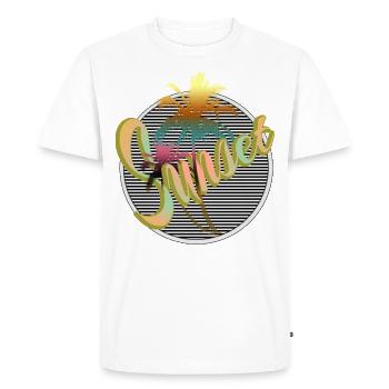 Palm trees golden sunset sunset - Men's Premium Organic T-Shirt - white - Front - Nico (187cm)