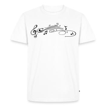 Musique, clef, clef - T-shirt Premium bio Homme - blanc - Devant - Nico (187cm)