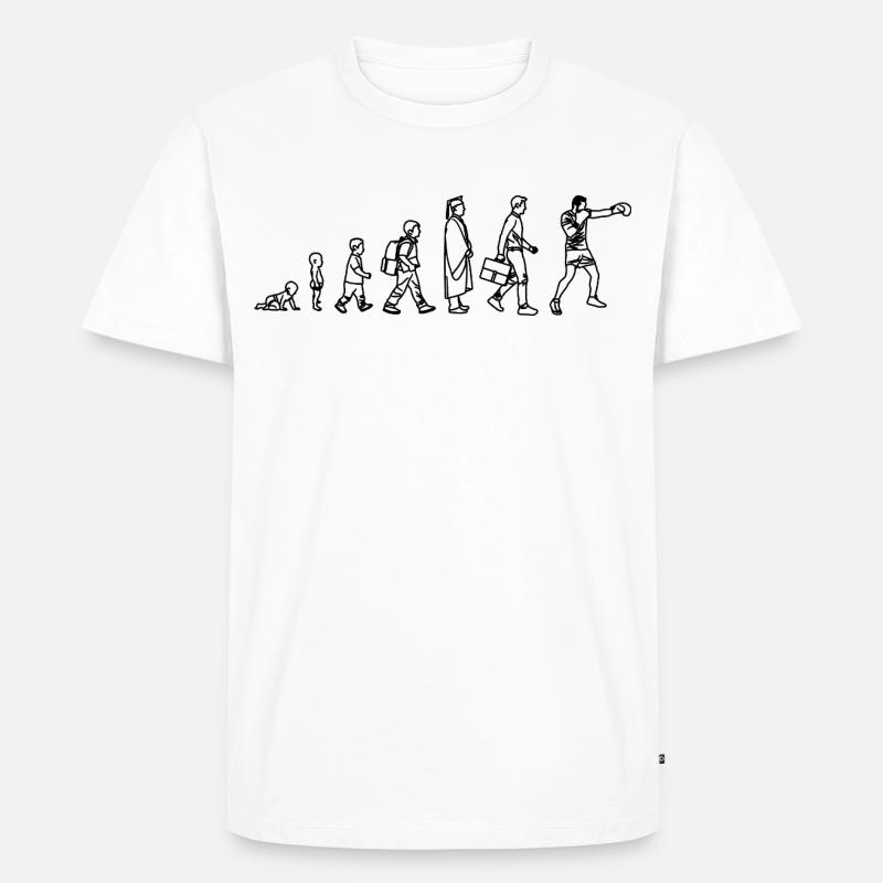 Évolution de la boxe - T-shirt Premium bio Homme - blanc