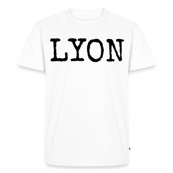 Lyon - T-shirt Premium bio Homme - blanc - Devant - Nico (187cm)