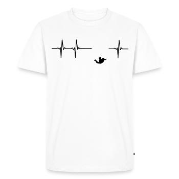 Parachute jumper impulsion - T-shirt Premium bio Homme - blanc - Devant - Nico (187cm)