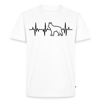 Berger allemand Pulse - T-shirt Premium bio Homme - blanc - Devant - Nico (187cm)