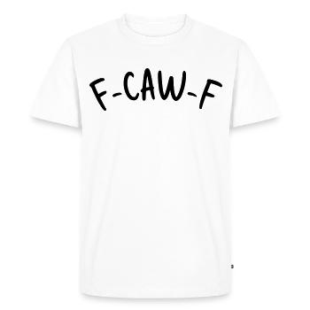 F-CAW-F (Color changeable via Personalize) - Men's Premium Organic T-Shirt - white - Front - Nico (187cm)
