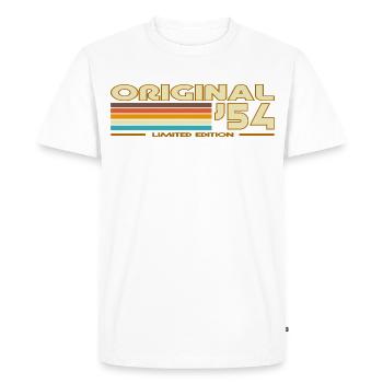 Original 54 Rainbow Retro - Men's Premium Organic T-Shirt - white - Front - Nico (187cm)