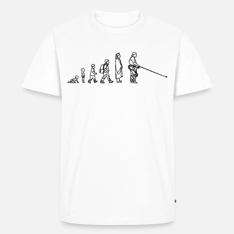 Fischer Evolution - Männer Premium Bio T-Shirt - Weiß