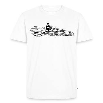 Rower - Men's Premium Organic T-Shirt - white - Front - Nico (187cm)