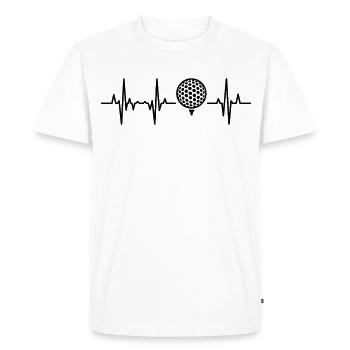 Cardiogramme de golf - T-shirt Premium bio Homme - blanc - Devant - Nico (187cm)