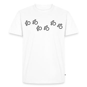 Pattes de chats de dessin animé - T-shirt Premium bio Homme - blanc - Devant - Nico (187cm)
