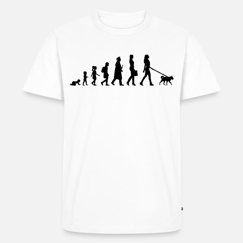 Entwicklung einer Hundehalterin - Männer Premium Bio T-Shirt - Weiß
