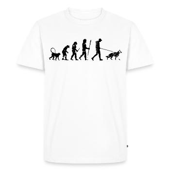 Evolution du berger allemand - T-shirt Premium bio Homme - blanc - Devant - Nico (187cm)
