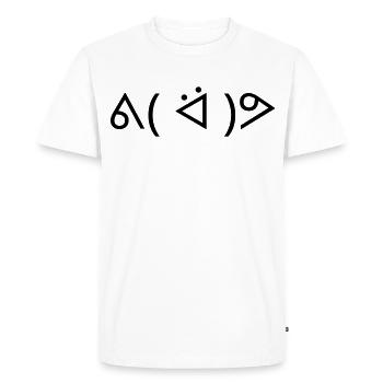 Happy Dance Dancing ᕕ( ᐛ )ᕗ Emoticon - Men's Premium Organic T-Shirt - white - Front - Nico (187cm)