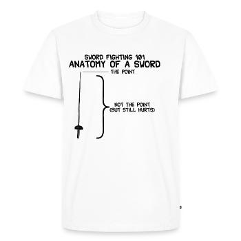Sword Fighting 101 Anatomy Of A Sword - Men's Premium Organic T-Shirt - white - Front - Nico (187cm)