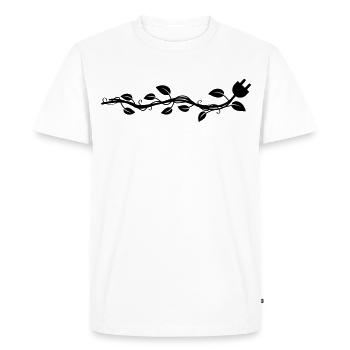 Garland leaves, which ends in a plug. - Men's Premium Organic T-Shirt - white - Front - Nico (187cm)