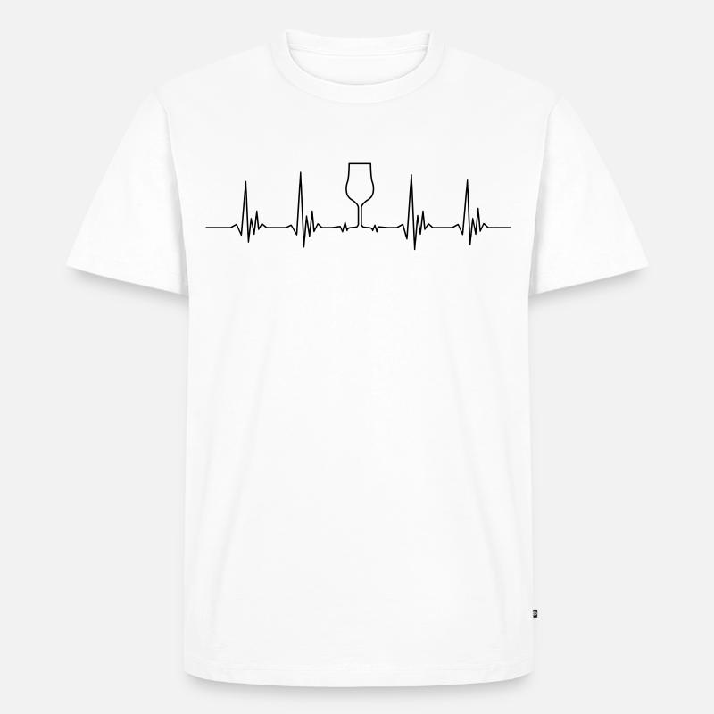 Heartbeat Nosing - Männer Premium Bio T-Shirt - Weiß