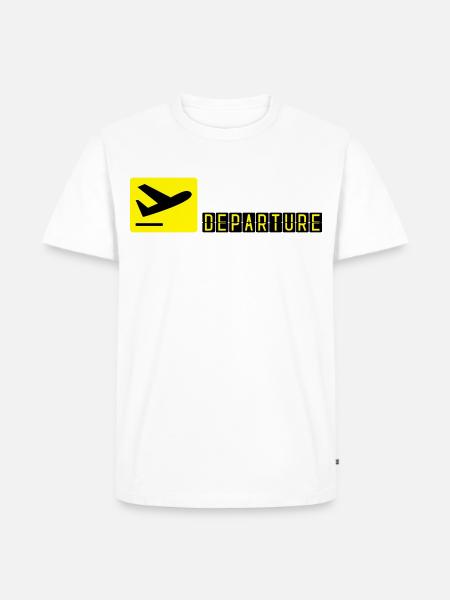 Airplane taking off - Men's Premium Organic T-Shirt - white