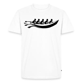 Look de dessin animé de l’équipe d’aviron - T-shirt Premium bio Homme - blanc - Devant - Nico (187cm)