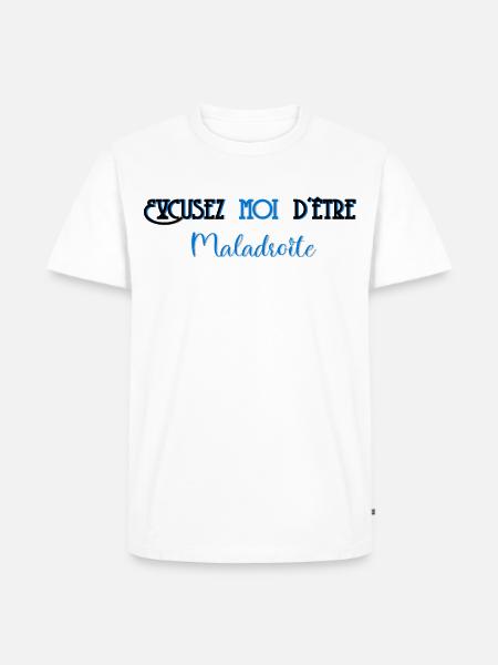 Excuse me for being clumsy - Men's Premium Organic T-Shirt - white