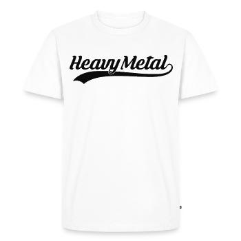 Heavy Metal Retro Sports Logo - Men's Premium Organic T-Shirt - white - Front - Nico (187cm)