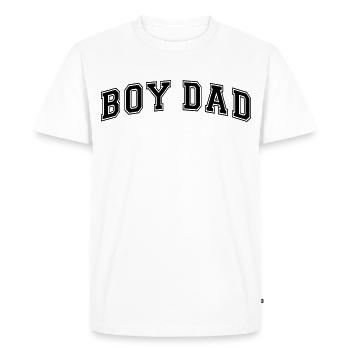 Garçon Papa Père d’un Fils Papa Fête des Pères - T-shirt Premium bio Homme - blanc - Devant - Nico (187cm)