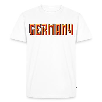 Lettrage Allemagne (Relief / 3D / 3C) - T-shirt Premium bio Homme - blanc - Devant - Nico (187cm)