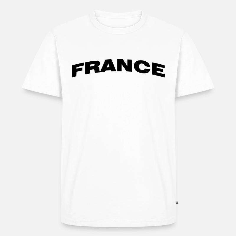 Frankreich - Männer Premium Bio T-Shirt - Weiß