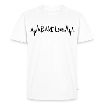 Ballet Love Pulsschlag - Men's Premium Organic T-Shirt - white - Front - Nico (187cm)